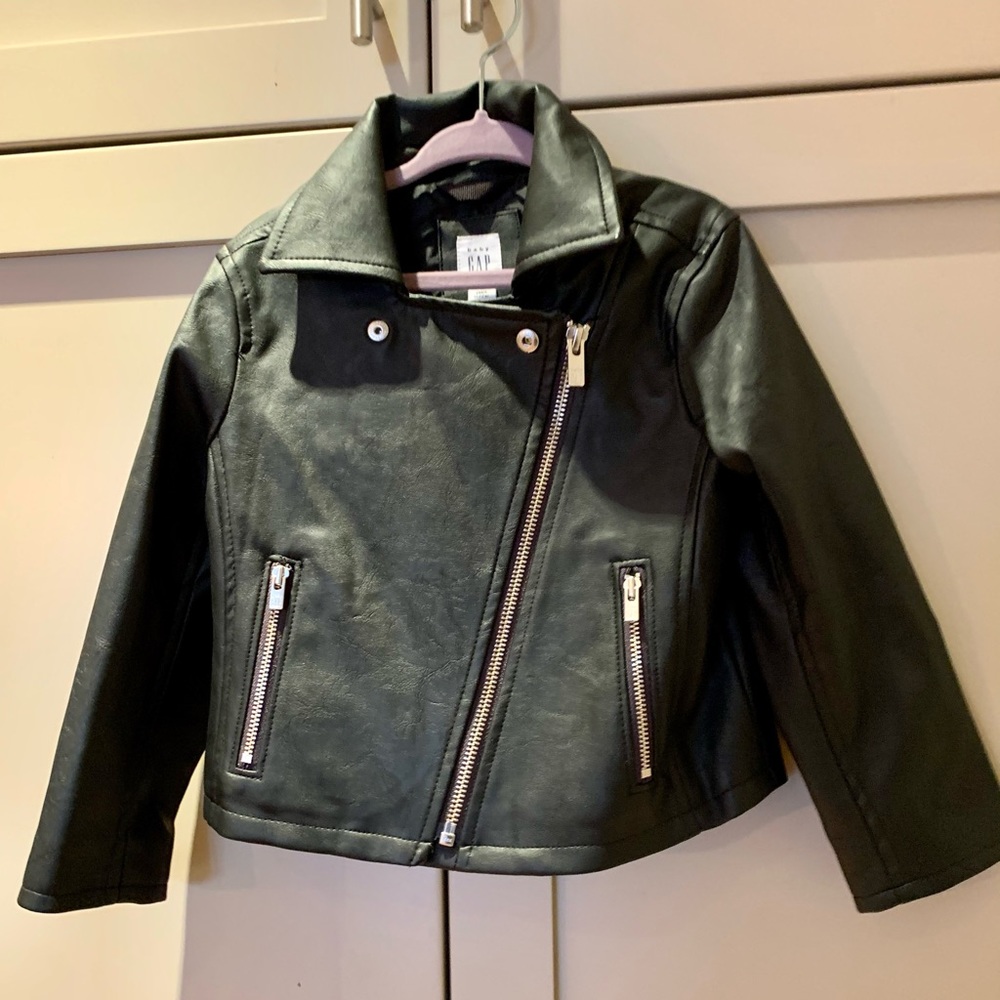 Toddler faux leather jacket